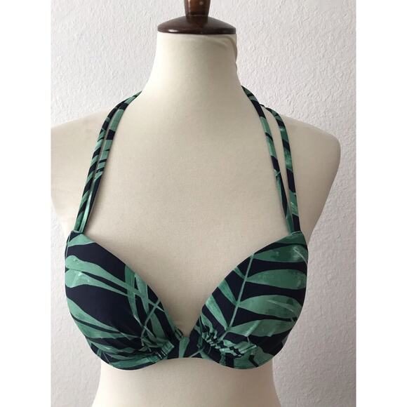 Aerie Swim Bikini Top Print Perkier Push Up Swimwear - Picture 1 of 8